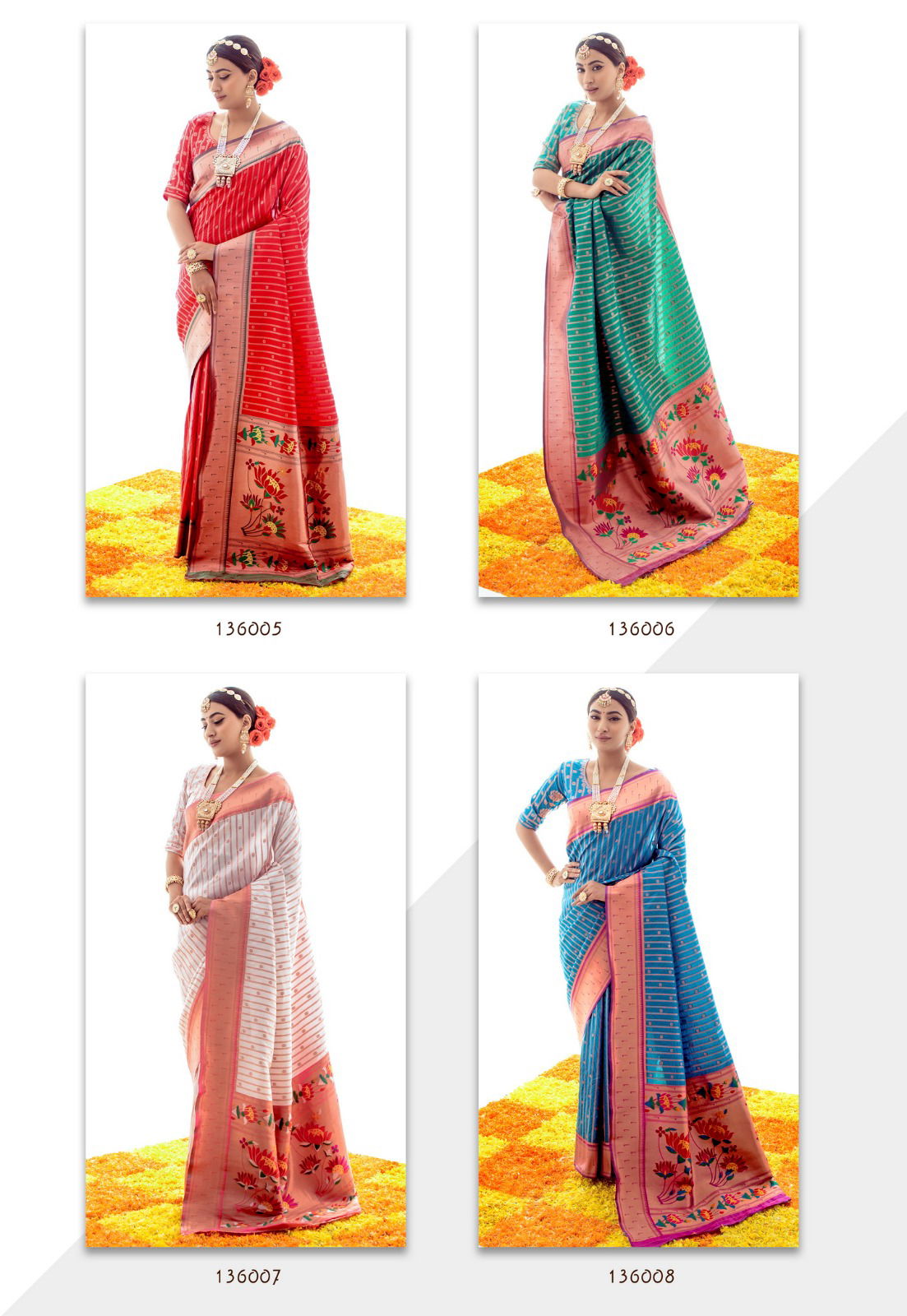 Kalakruti By Rajpath 136001 To 136008 Designer Sarees Catalog
